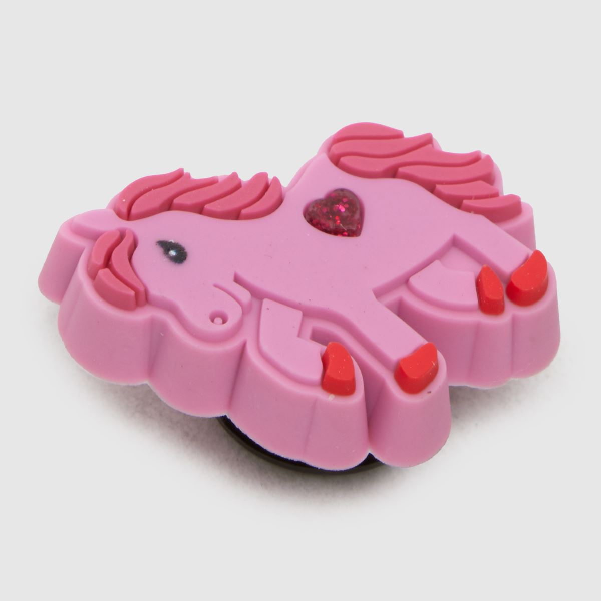 Crocs rosa multifärgade jibbitz-ponny med hjärta