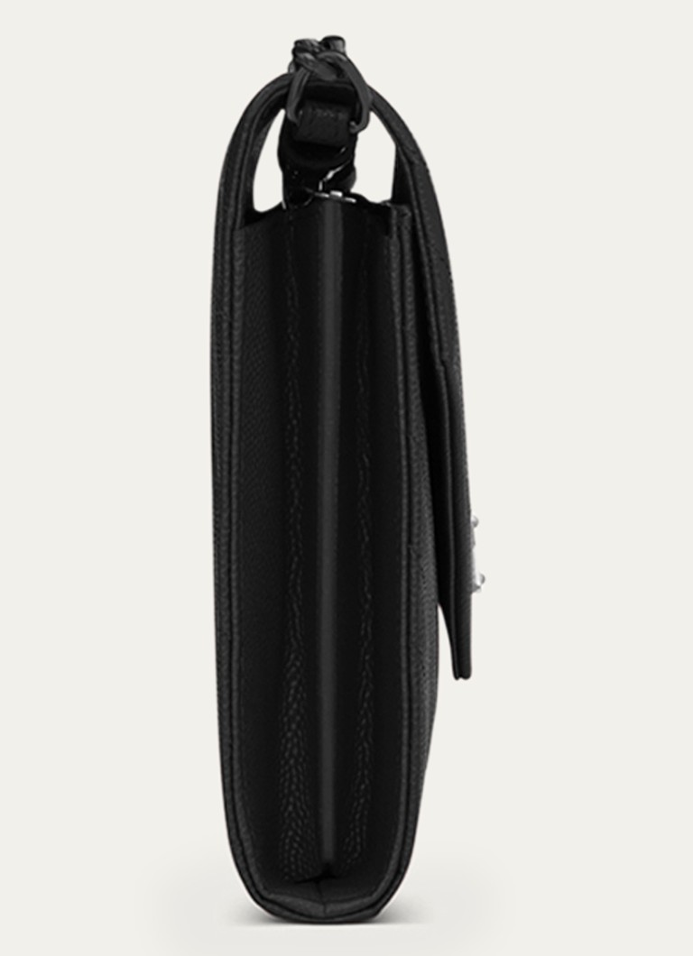 Portofel Saint Laurent Cassandre din piele de vițel cu curea de umăr detașabilă.
