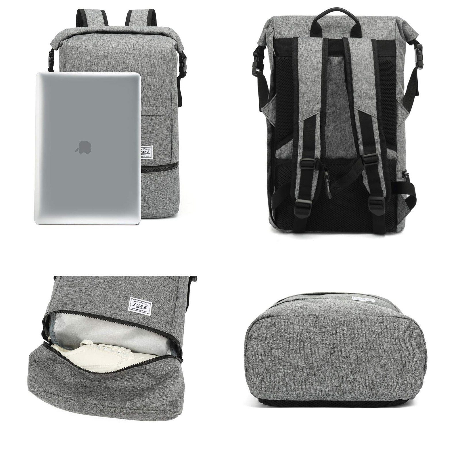 TAN.TOMI Schulrucksack Schulrucksack Rucksack Herren Rucksack mit separatem Schuhfach, Rucksack mit Laptopfach außen, ergonomisches Rückendesign