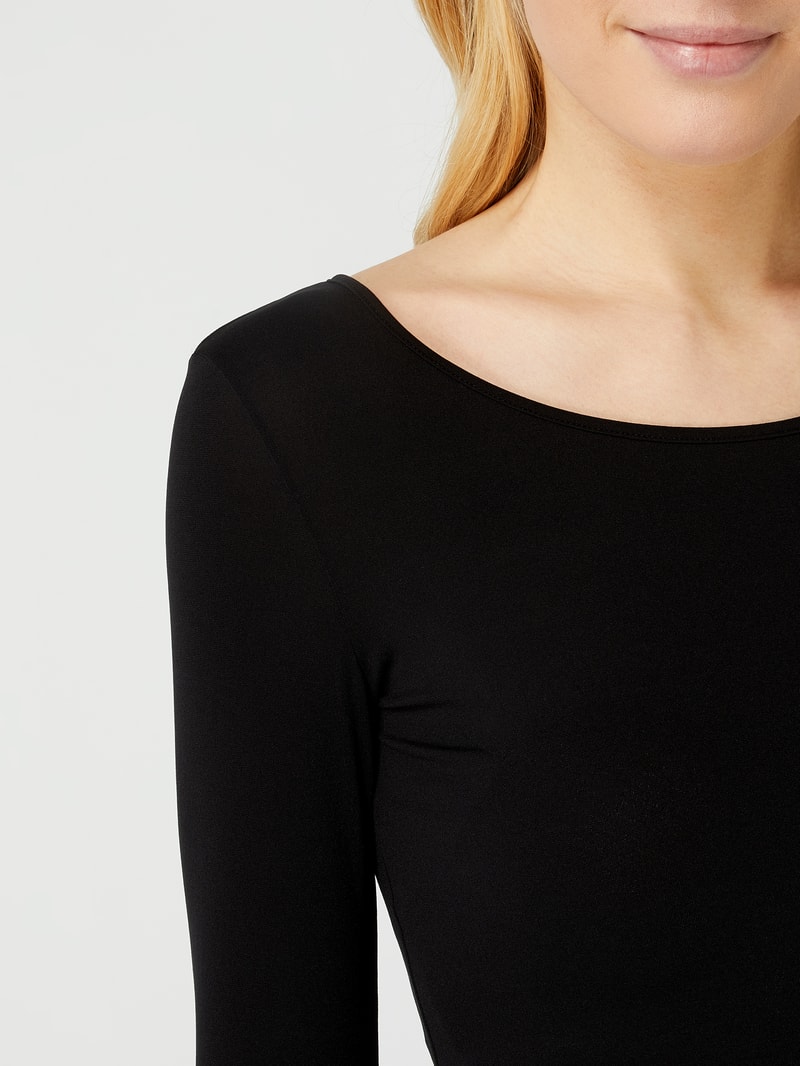 Longsleeve mit Rundhalsausschnitt in schwarz