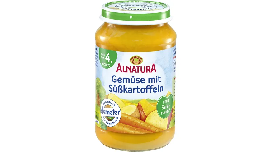 Alnatura Bio Gemüse mit Süßkartoffeln Babygläschen 190 g