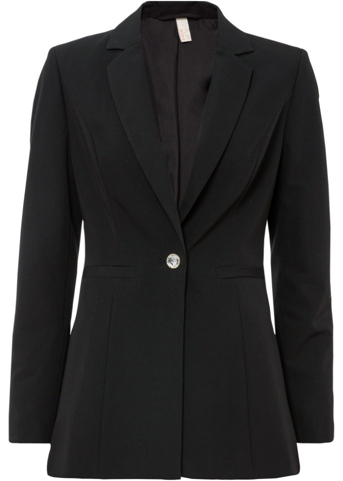 Longblazer mit Schmuck-Knopf