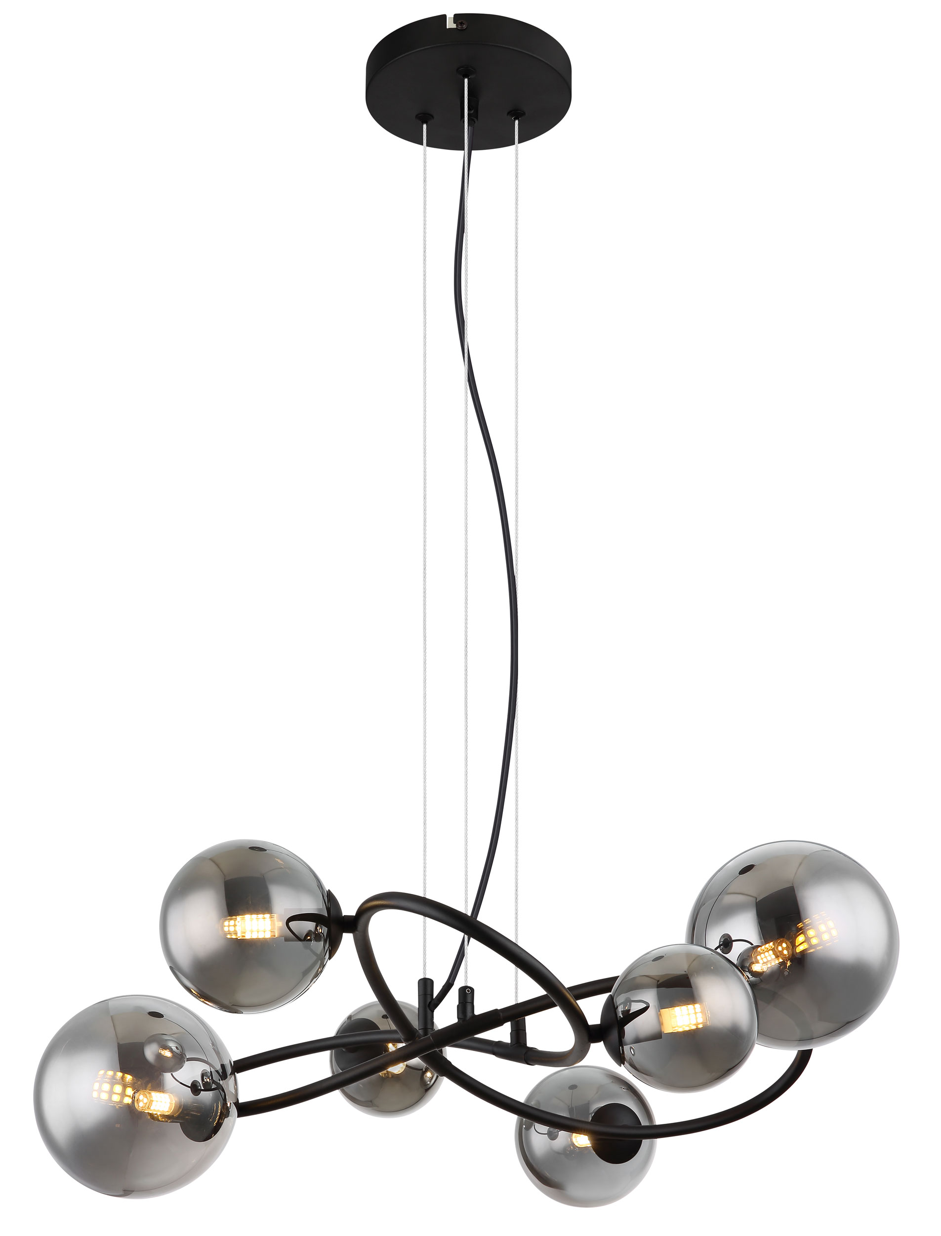 GloboLED-Pendelleuchte 6flg