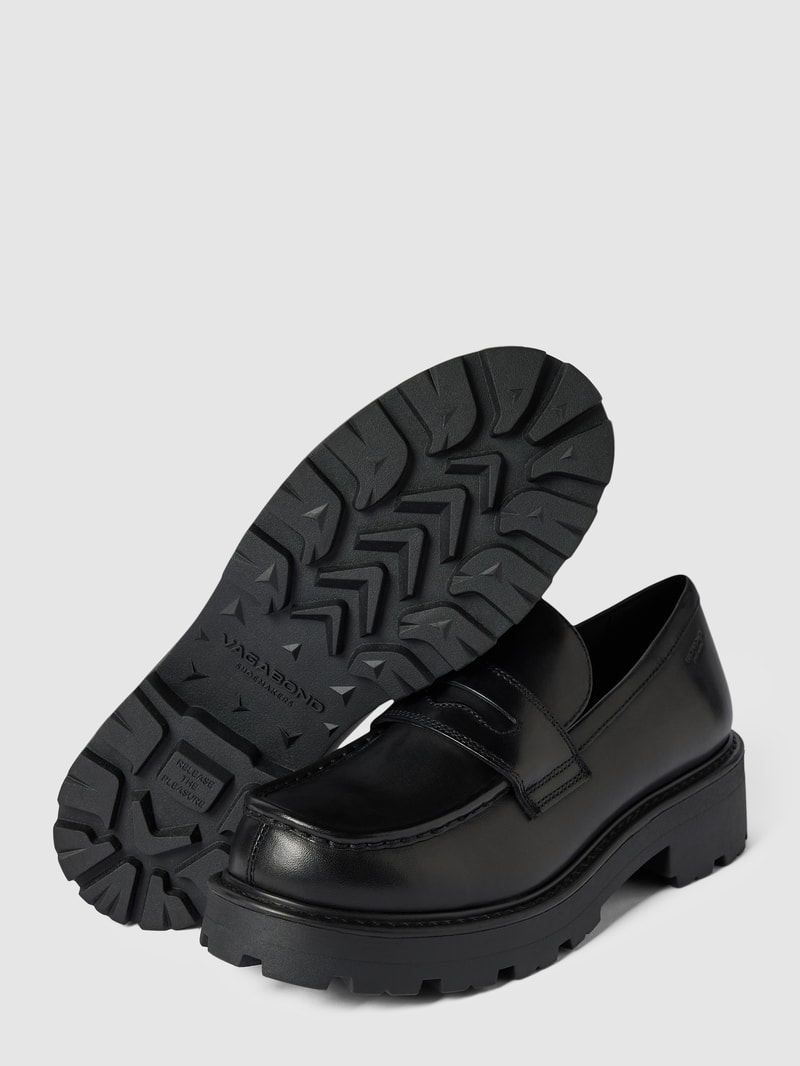 Loafer aus echtem Leder Modell 'COSMO' in schwarz