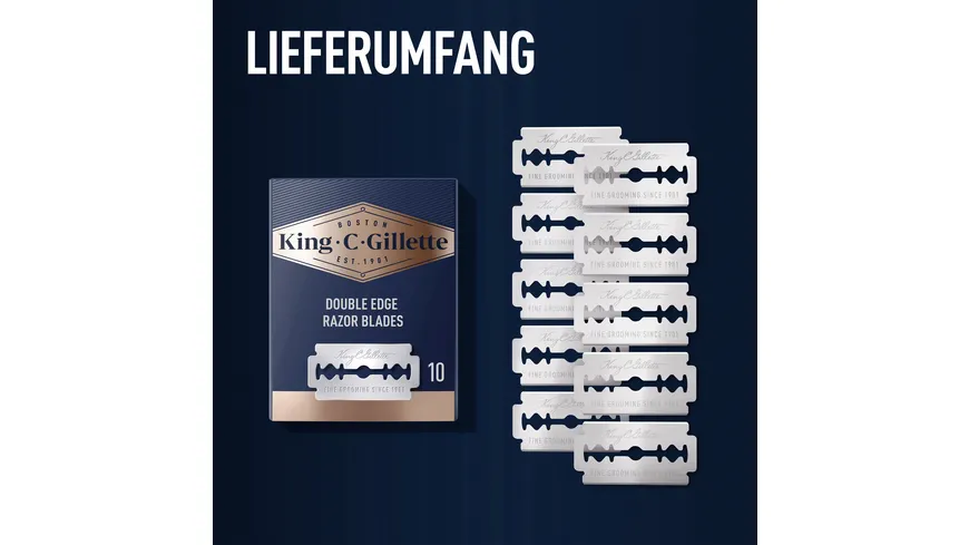 King C. Gillette Klingen für Rasierhobel