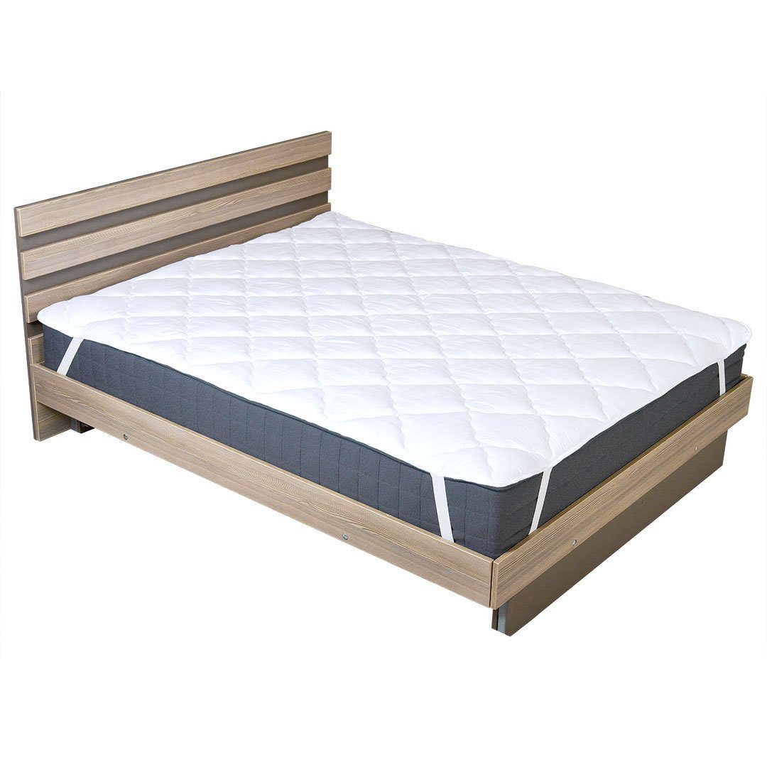 Matratzenschoner 90x200 cm Premium SEI Design, gesteppt u. 4 Gummibefestigung