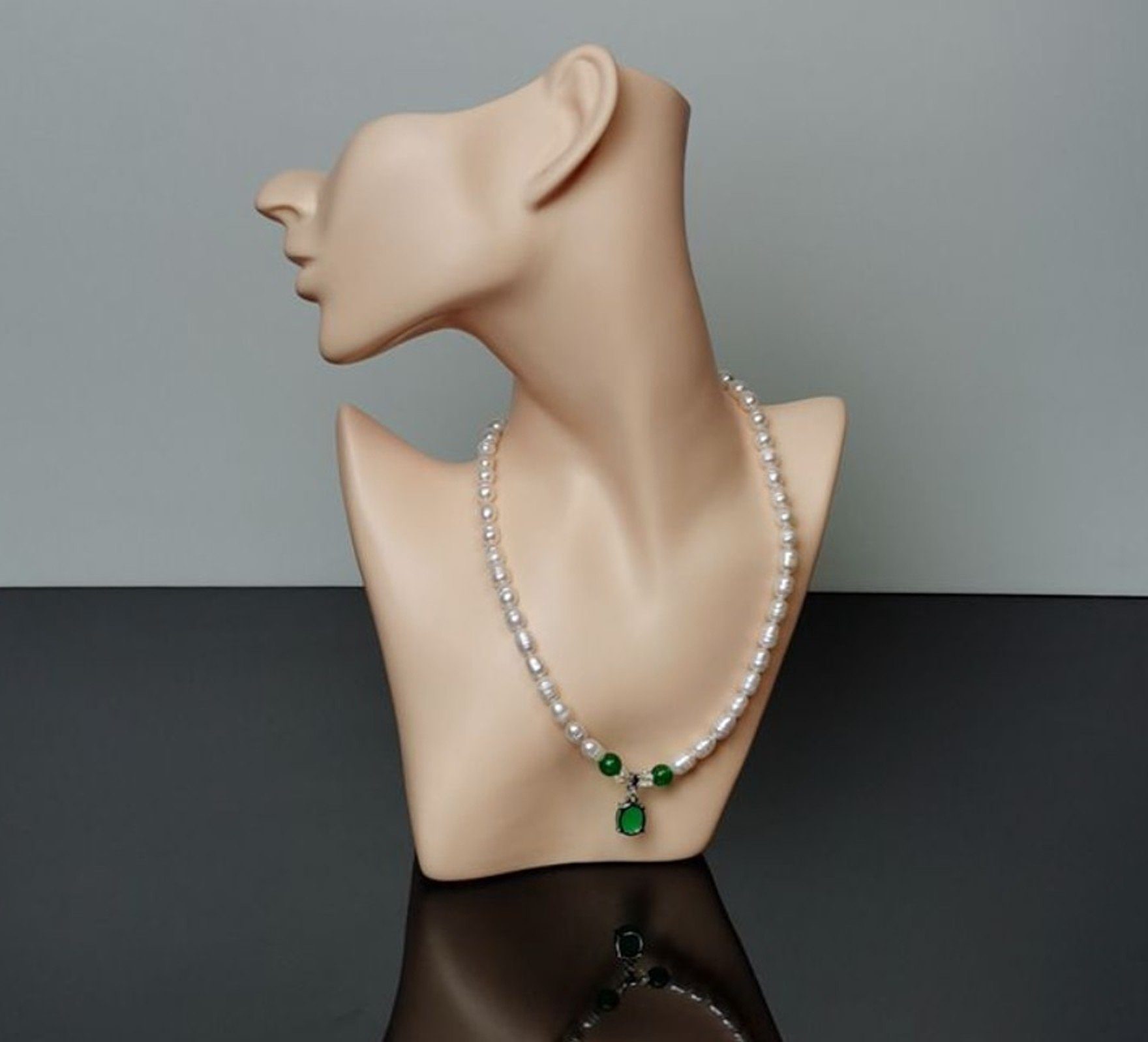 BAYLI Schmuckständer 2x Schmuckbüste Hautfarbe, Schmuck-Mannequin Büste als Schmuckständer
