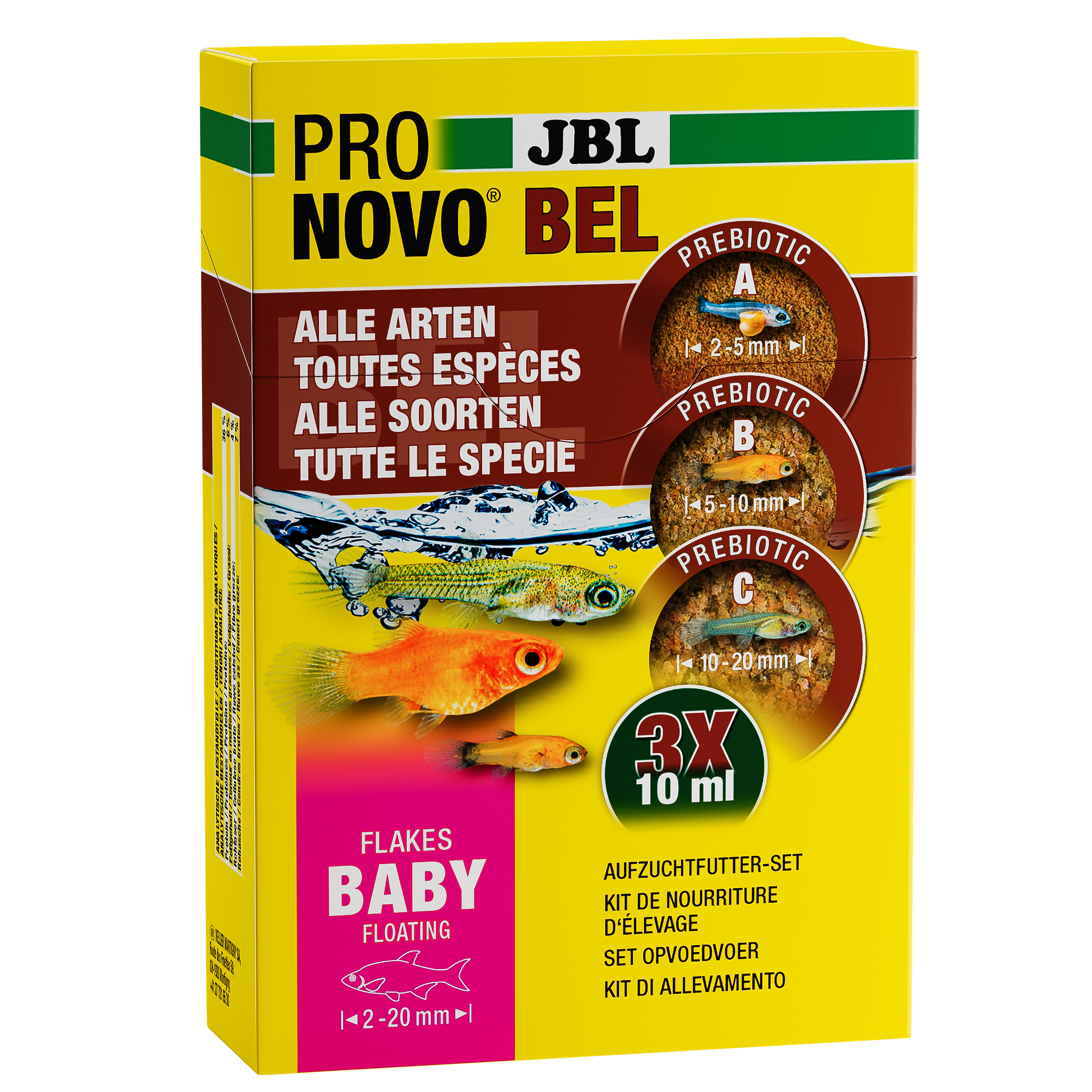 JBL Hauptfutter JBL PRONOVO BEL Flakes Baby 3 x 10ml