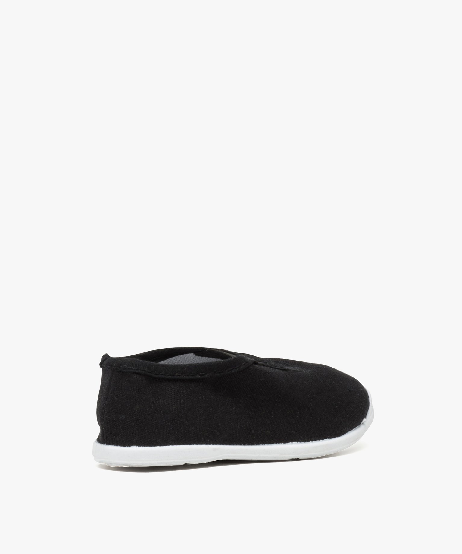 Chaussons rythmiques en toile unis avec élastique noir | GEMO