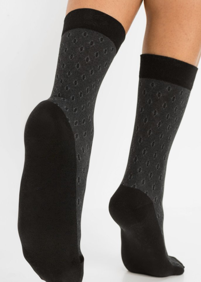 Socken mit druckfreiem Bündchen (5er Pack) mit Bio-Baumwolle