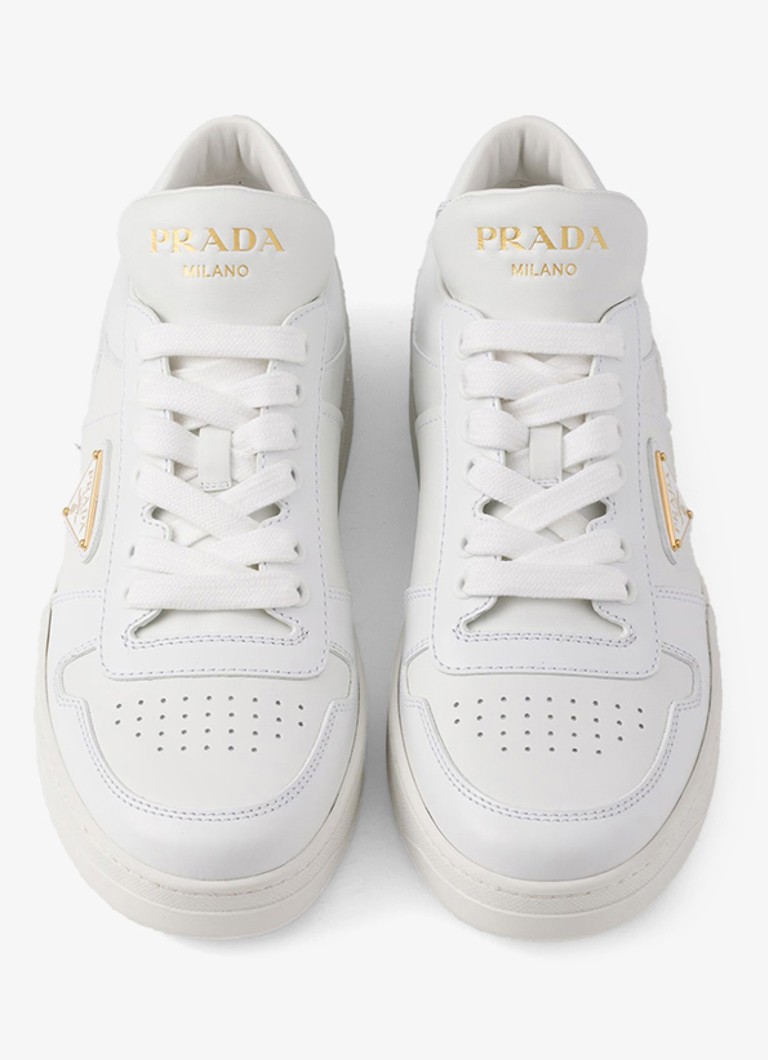 Prada Downtown kožne tenisice s logotipom