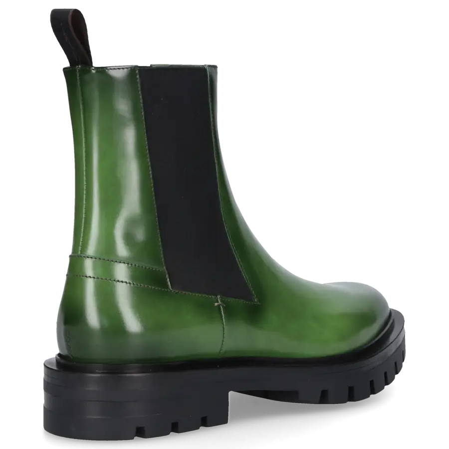 Santoni - Chelsea Boots 59648 Kalbsleder - grün