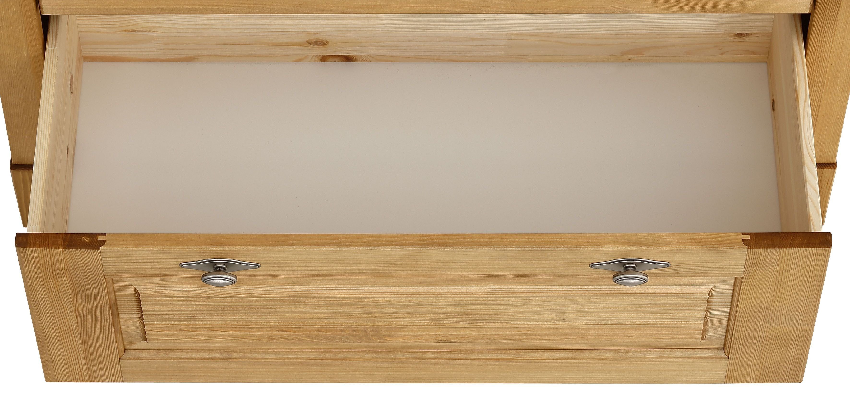 Home affaire Schubkastenkommode Rauna, aus massiver Kiefer mit 5 Schubladen, Breite 96 cm