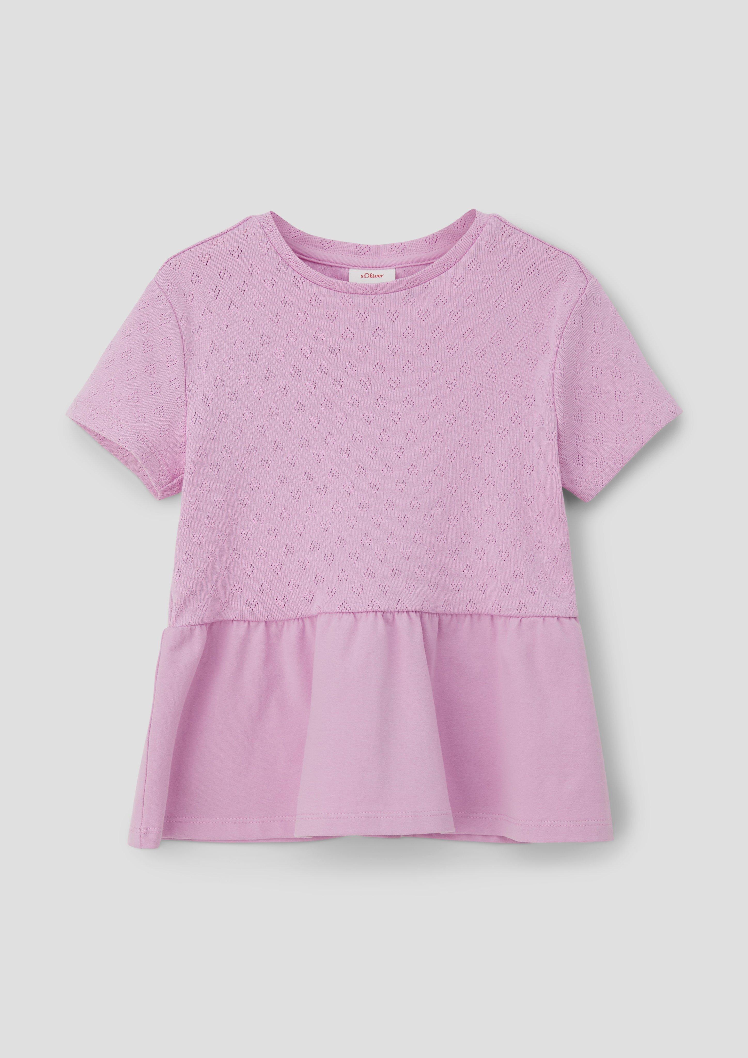 T-Shirt mit Ajourmuster  2142064-4442