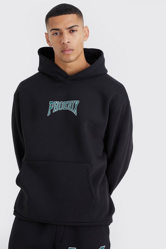 Oversize Trainingsanzug mit Phoenix Print und Kapuze