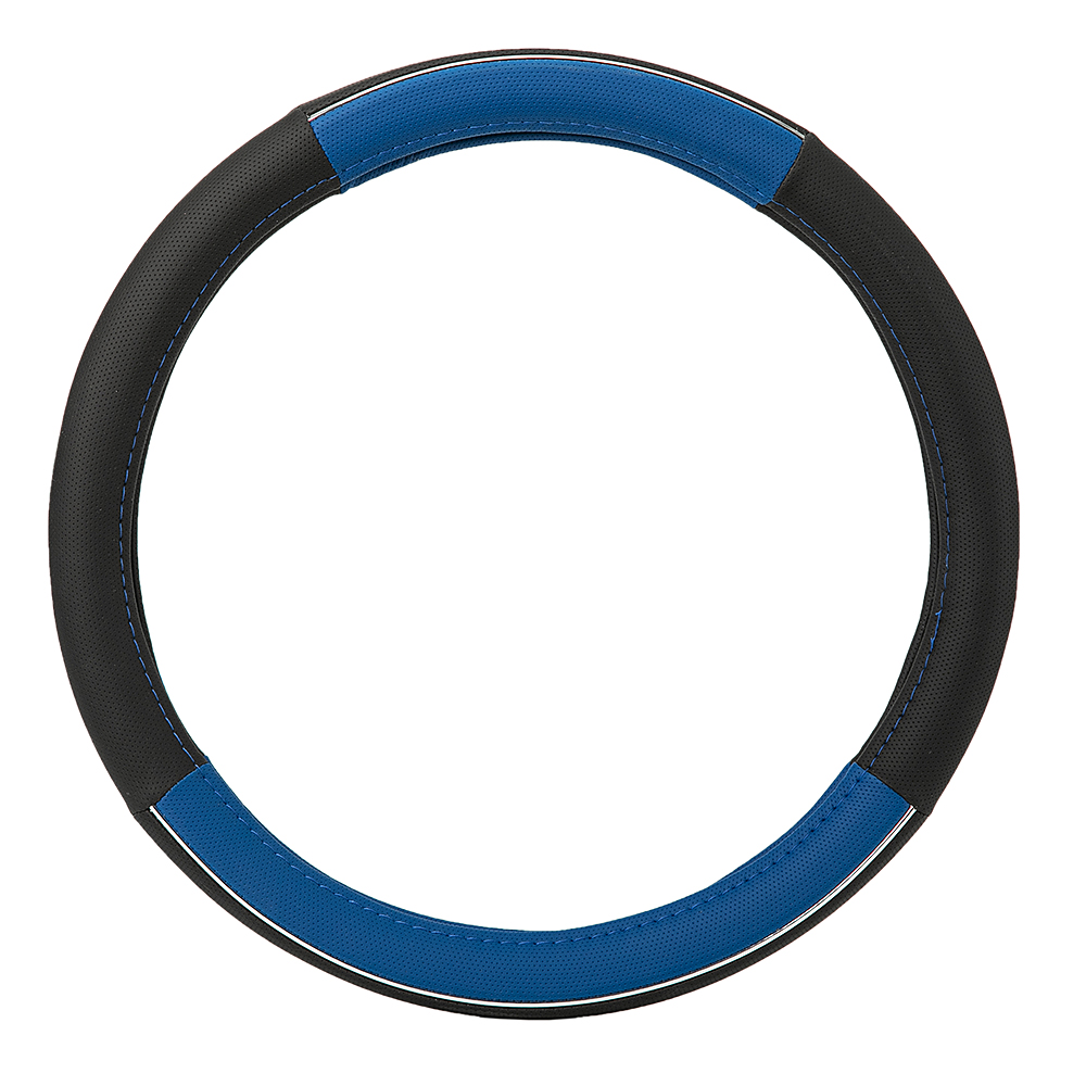 Norauto schwarz-blauer Chrom-Lenkradbezug - ATU