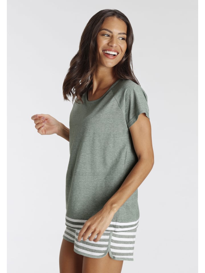 VIVANCE DREAMS Shorty in khaki geringelt günstig kaufen