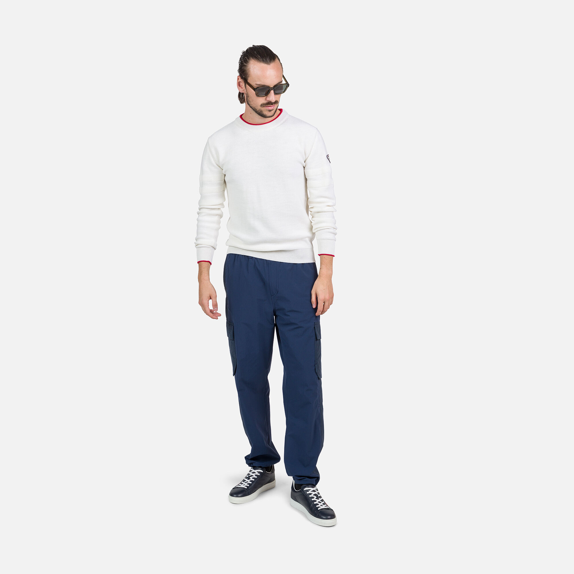 Pull en maille à rayures homme