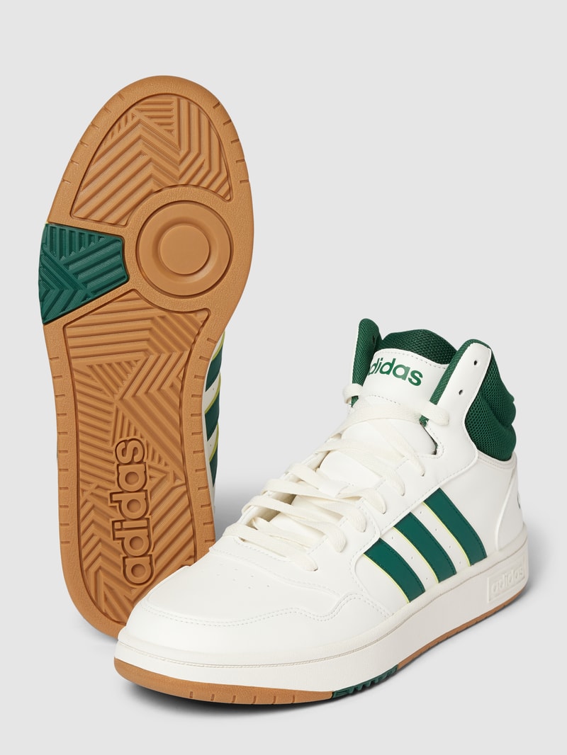 High Top Sneaker mit Kontrastbesatz Modell 'HOOPS 3.0 MID' in weiß