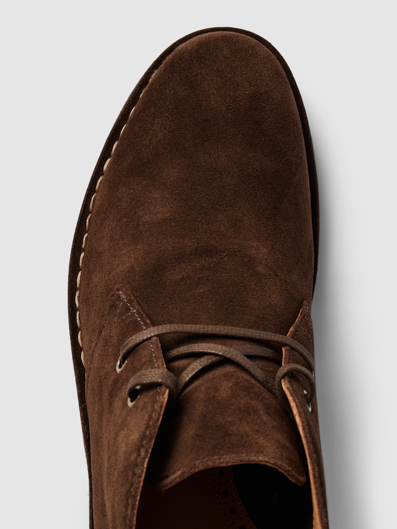 Lederschuhe mit Schnürverschluss in dunkelbraun