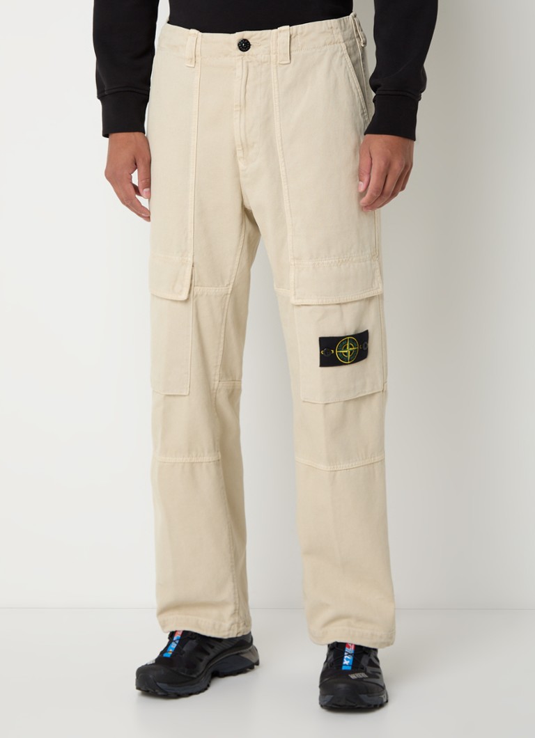 Pantaloni cargo cu croi larg Stone Island 30601 și logo