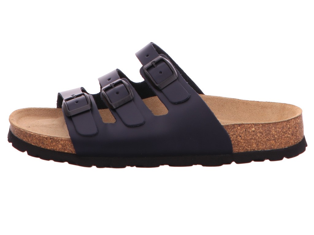 AMBITIOUS Klassische Sandalen blau Tieffußbett-bis30mm