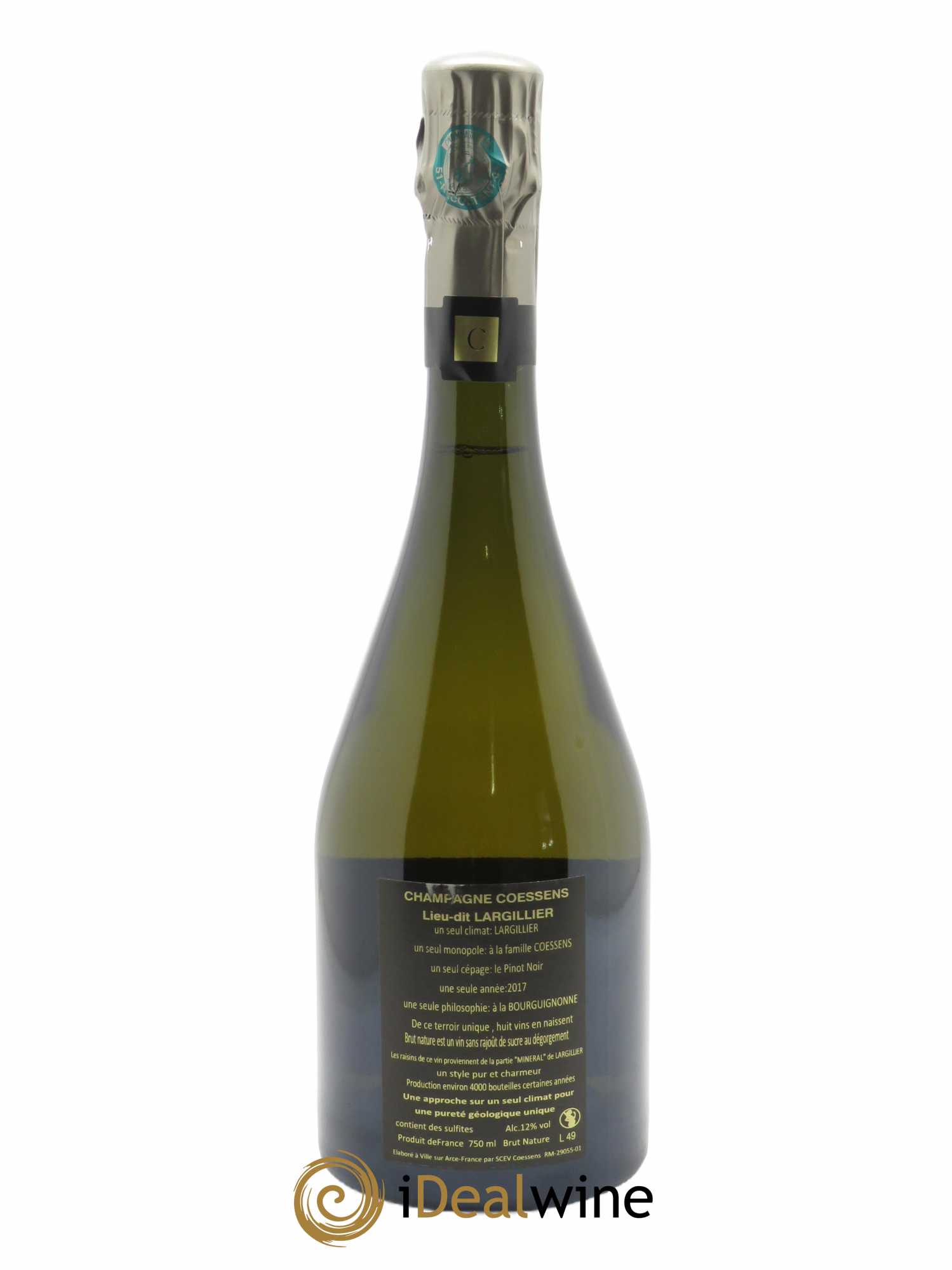 Brut Nature Jérome Coessens  2017 - Lot de 1 Bouteille