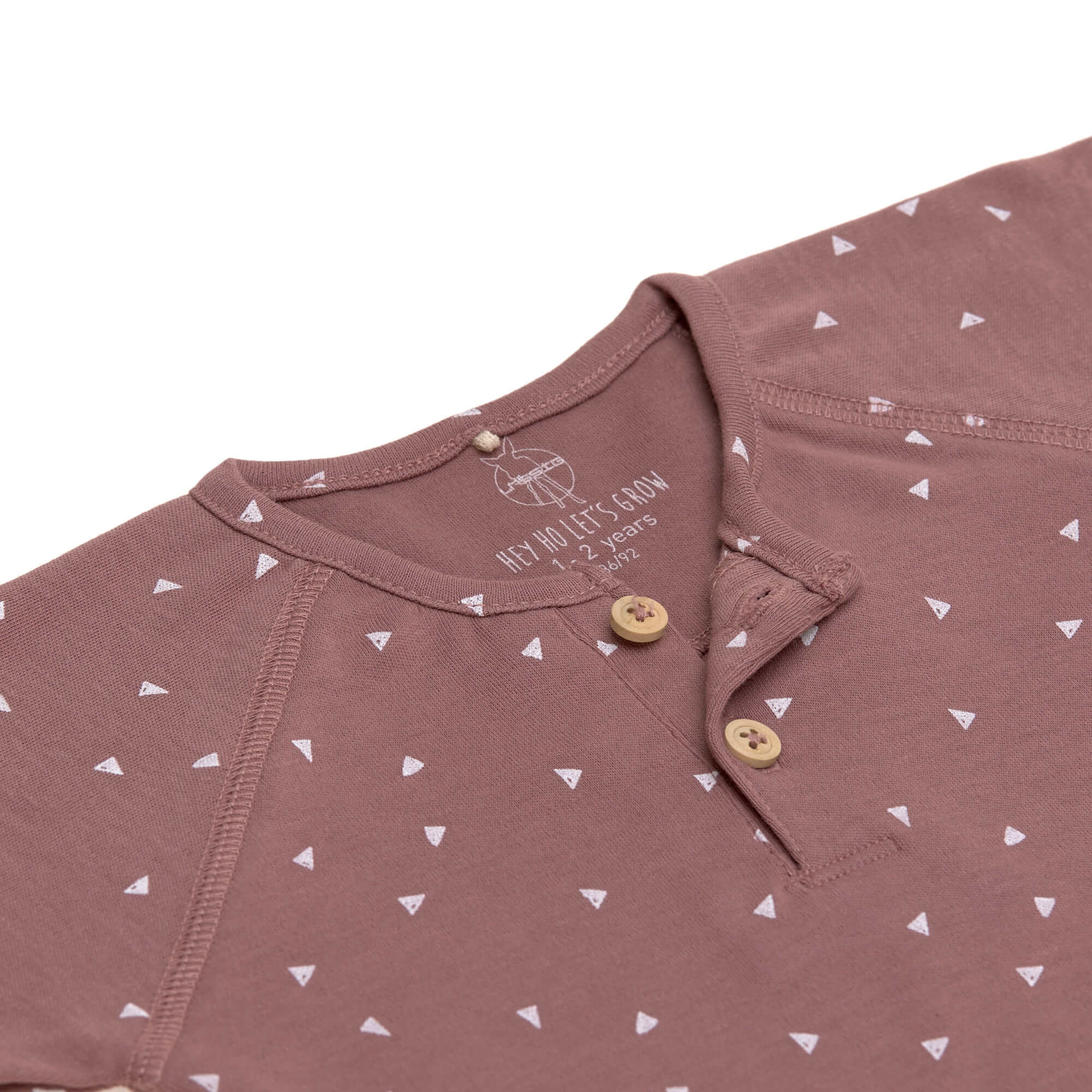 Baby Langarmshirt - Bio Baumwolle, Triangle, Cinnamon