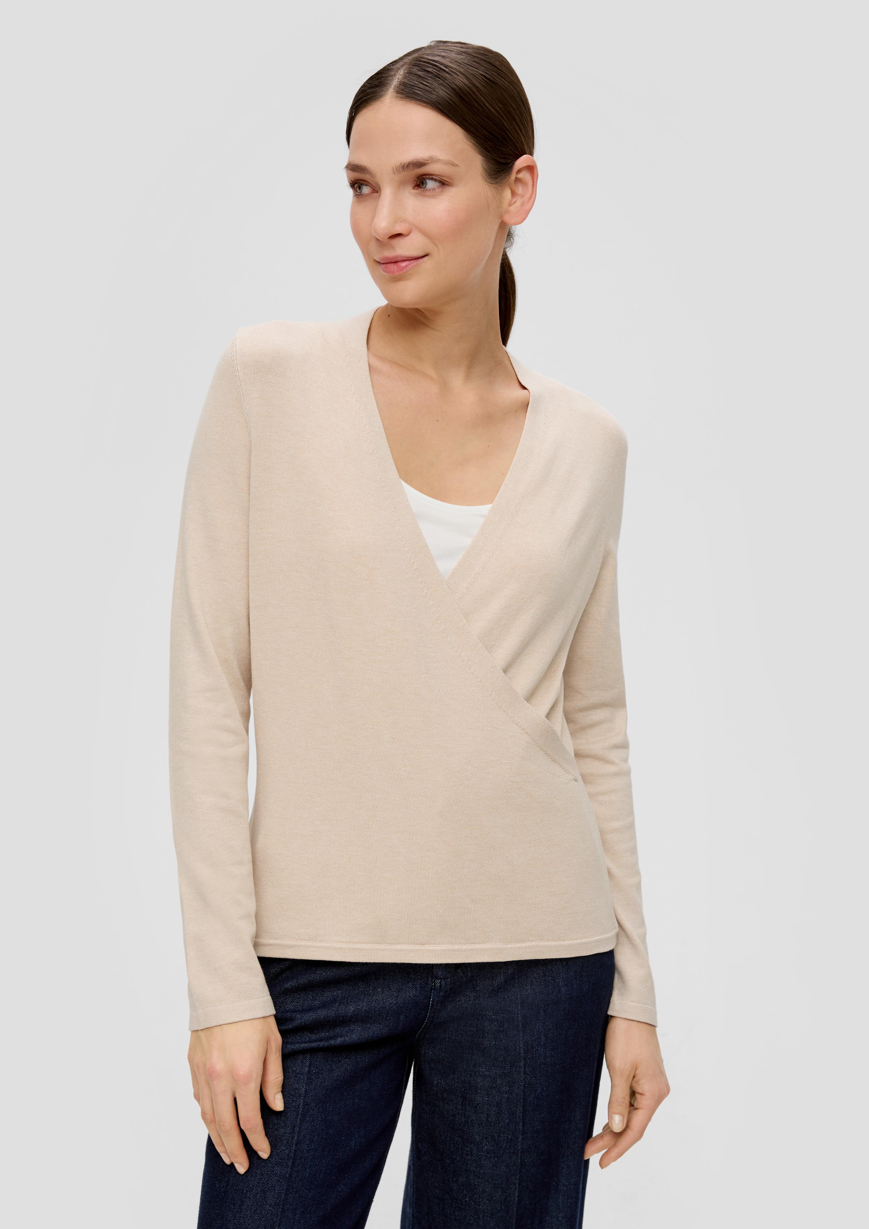 Strickpullover in Wickel-Optik  2141448-81W0