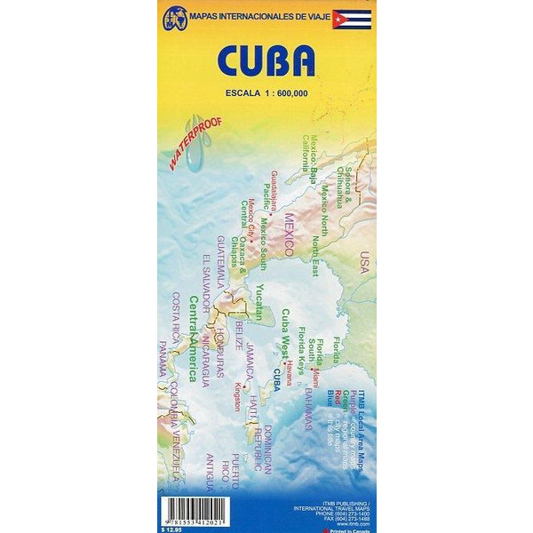 Cuba ( Kuba) 1 : 600 000 - Straßenkarte