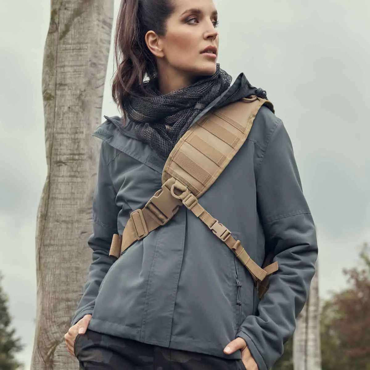 Ladies Windbreaker Frontzip anthrazit