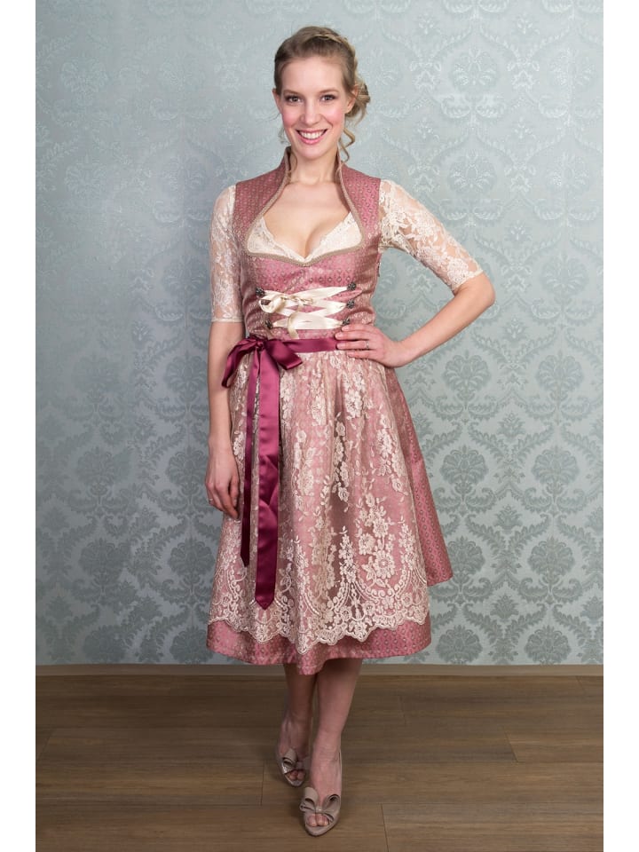 Edelnice Midi Dirndl 2-teilig Diana in rose günstig kaufen