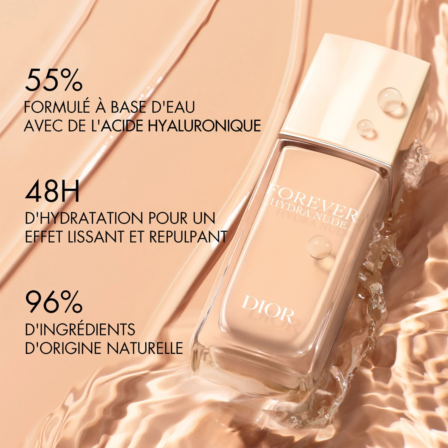 DIOR Hydra Nude – Podkład – 24-godzinna naturalna doskonałość i 48-godzinne nawilżenie