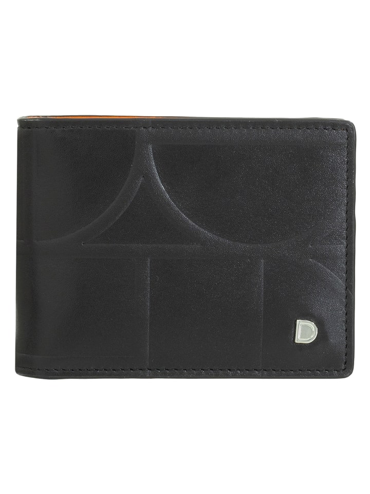 DuDu Up Geldbörse RFID Schutz Leder 11 cm Geldscheinklammer in black-orange günstig kaufen onesize