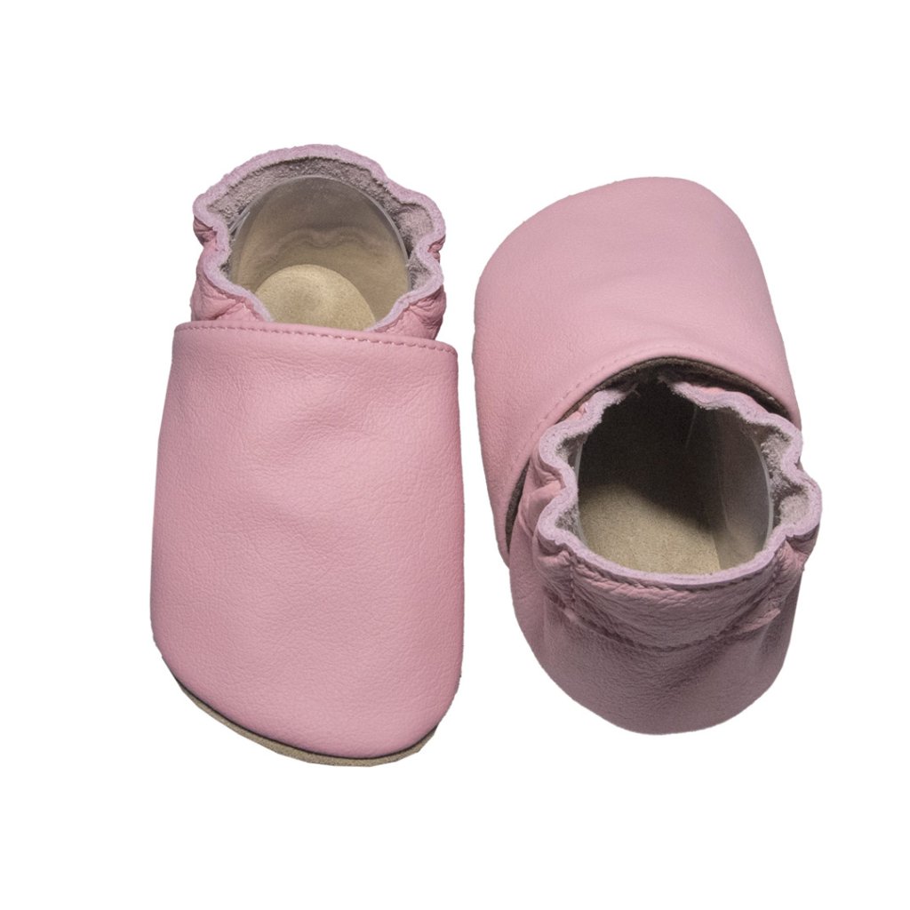 baBice Plain Pink rosa Krabbelschuhe