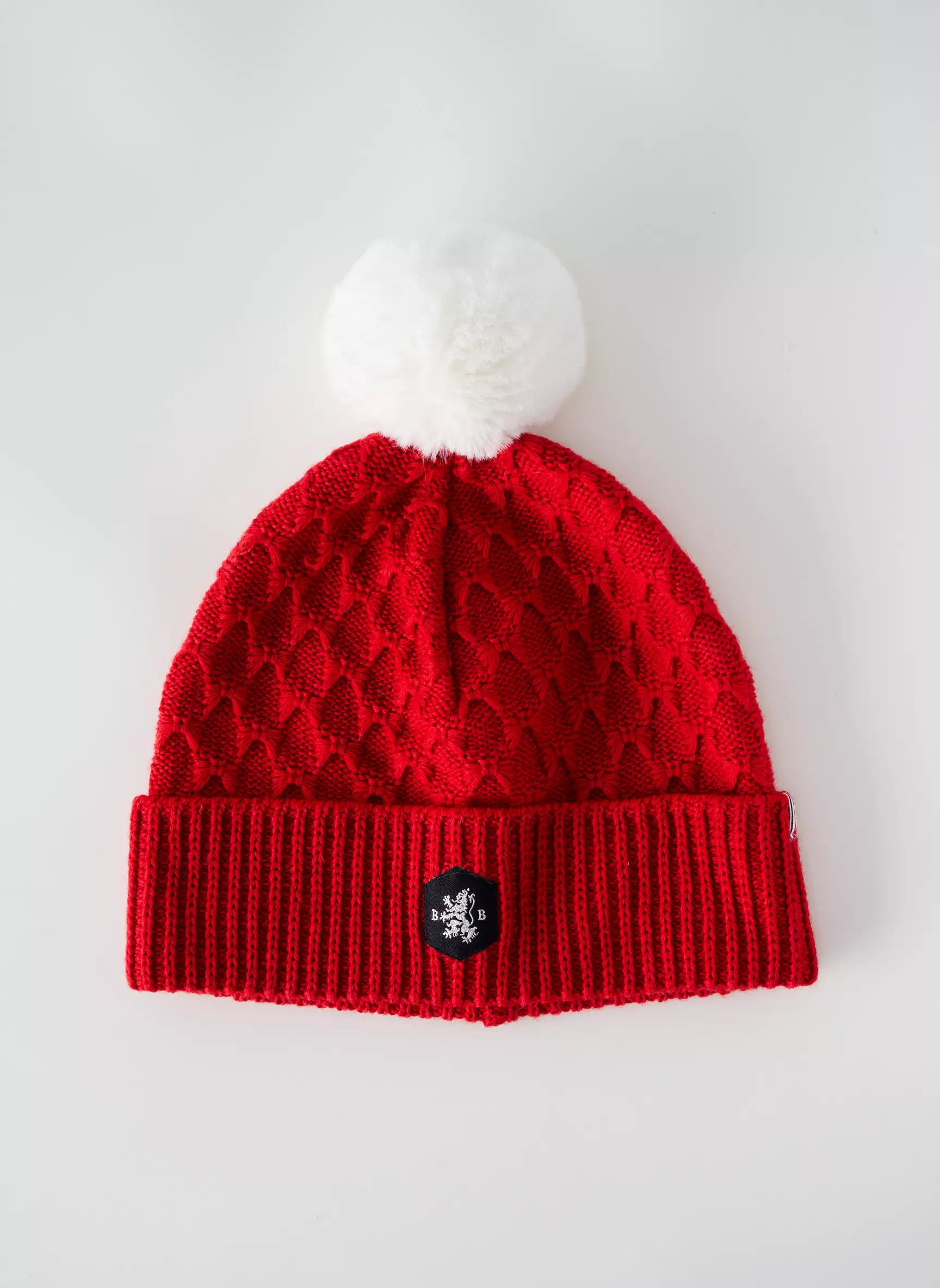 Blanc Bonnet Bonnets Homme couleur rouge
