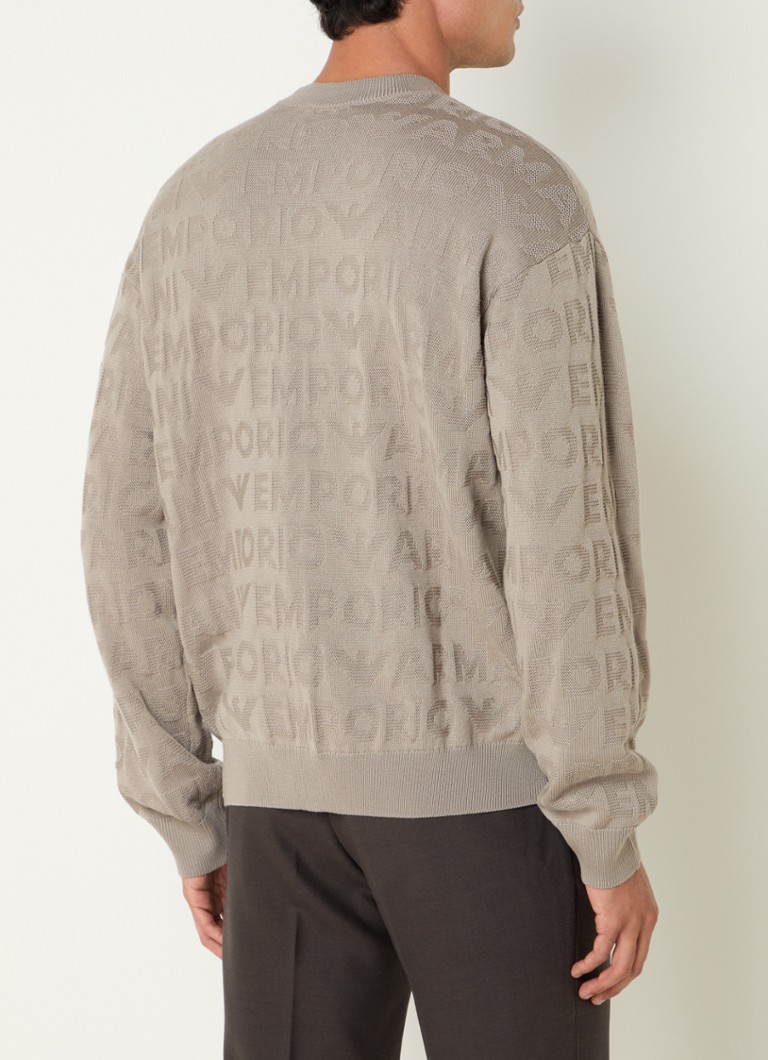 Emporio Armani  Grofgebreide pullover met ingebreid logoprint