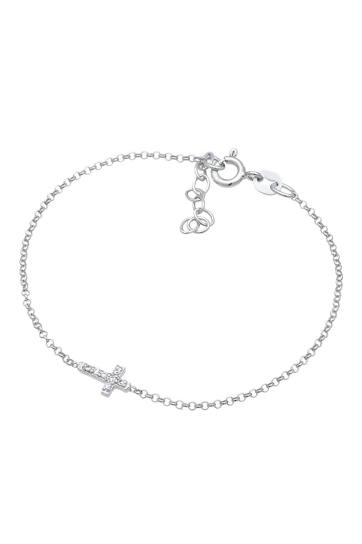 ELLI  Armband Mädchen Kreuz Zirkonia Religion 925 Silber