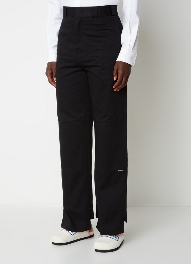 Pantaloni drepți Palm Angels, cu logo și buzunare laterale.