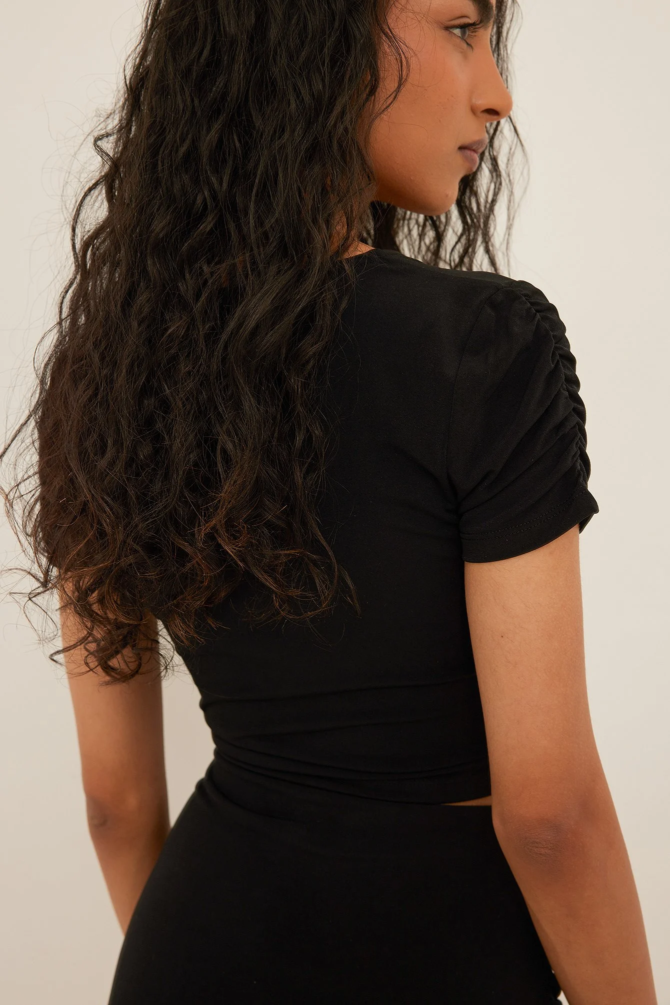 Wrap Detail Short Sleeve Top
