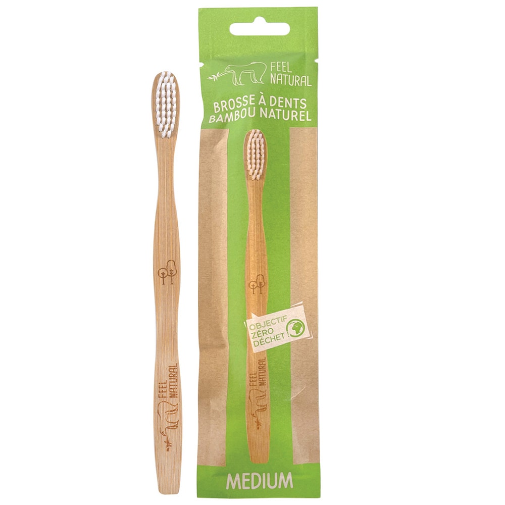 feel natural Brosse à dents en Bambou Access - MEDIUM Brosse à dents