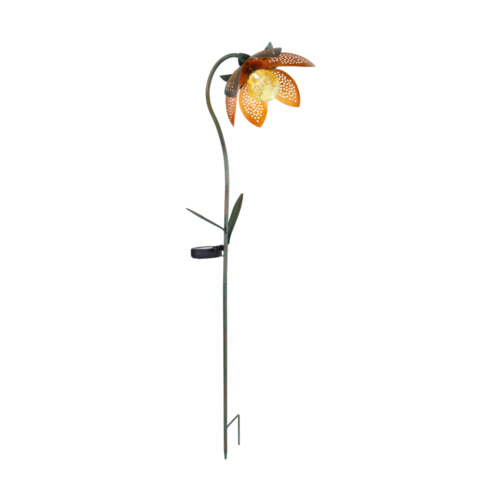 Solarleuchte Blume Joshi goldfarben