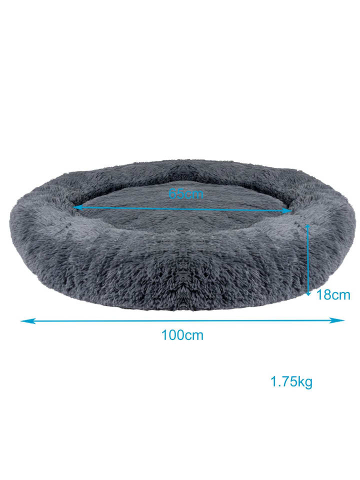 Intirilife Hundebett Katzenbett in Dunkel Grau 100cm günstig kaufen 100 cm