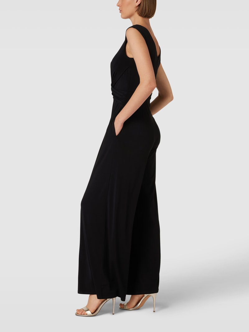 Jumpsuit mit U-Boot-Ausschnitt in schwarz