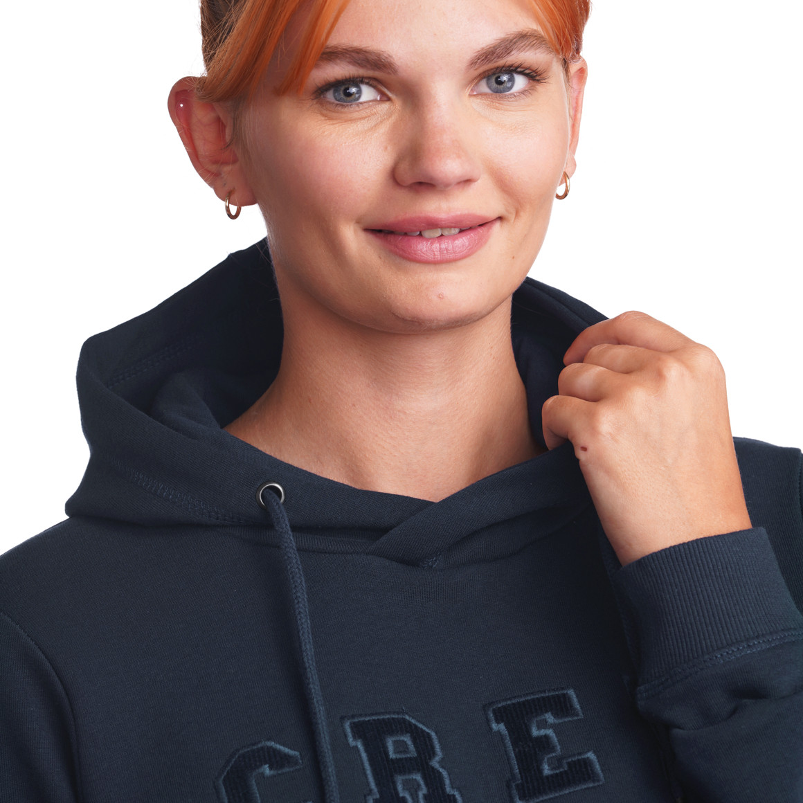 Damen Hoodie mit appliziertem Schriftzug
