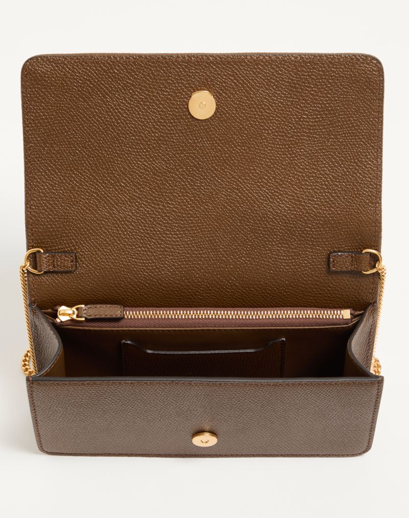 Valentino Garavani VLogo Signature Mini skuldertaske i denim med blomsterbroderi