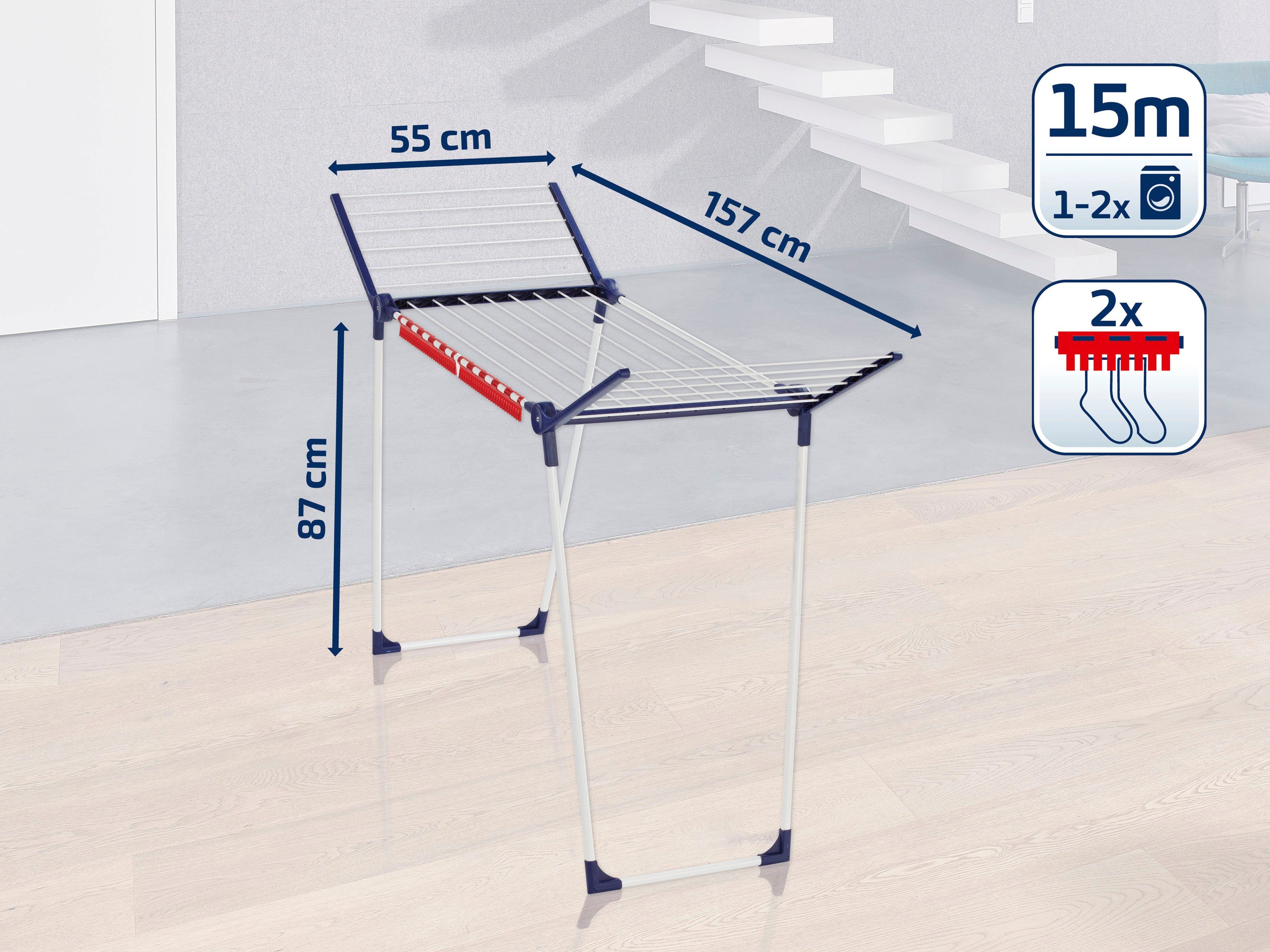 Leifheit Wäscheständer Pegasus 150 Solid Slim
