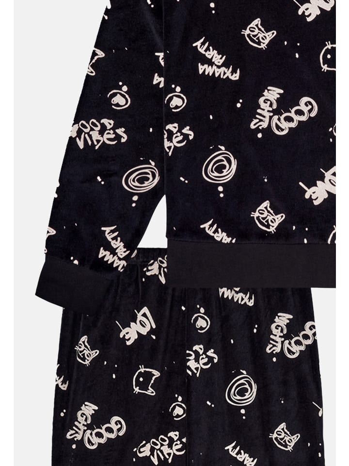 Schiesser Schlafanzug Nightwear 2 in Schwarz günstig kaufen 140