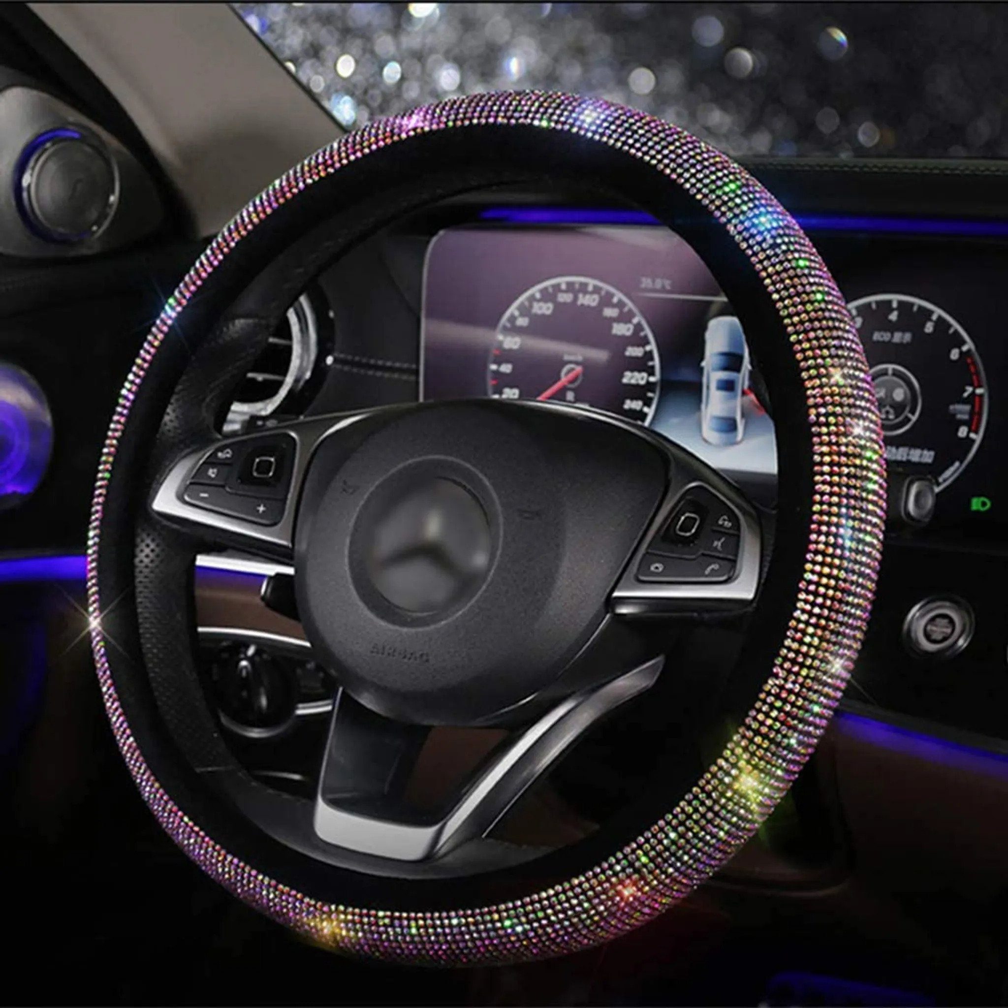 EBUY Lenkradbezug Lenkradabdeckung mit Kristall-Strass-Diamant, Universal, (1-tlg)
