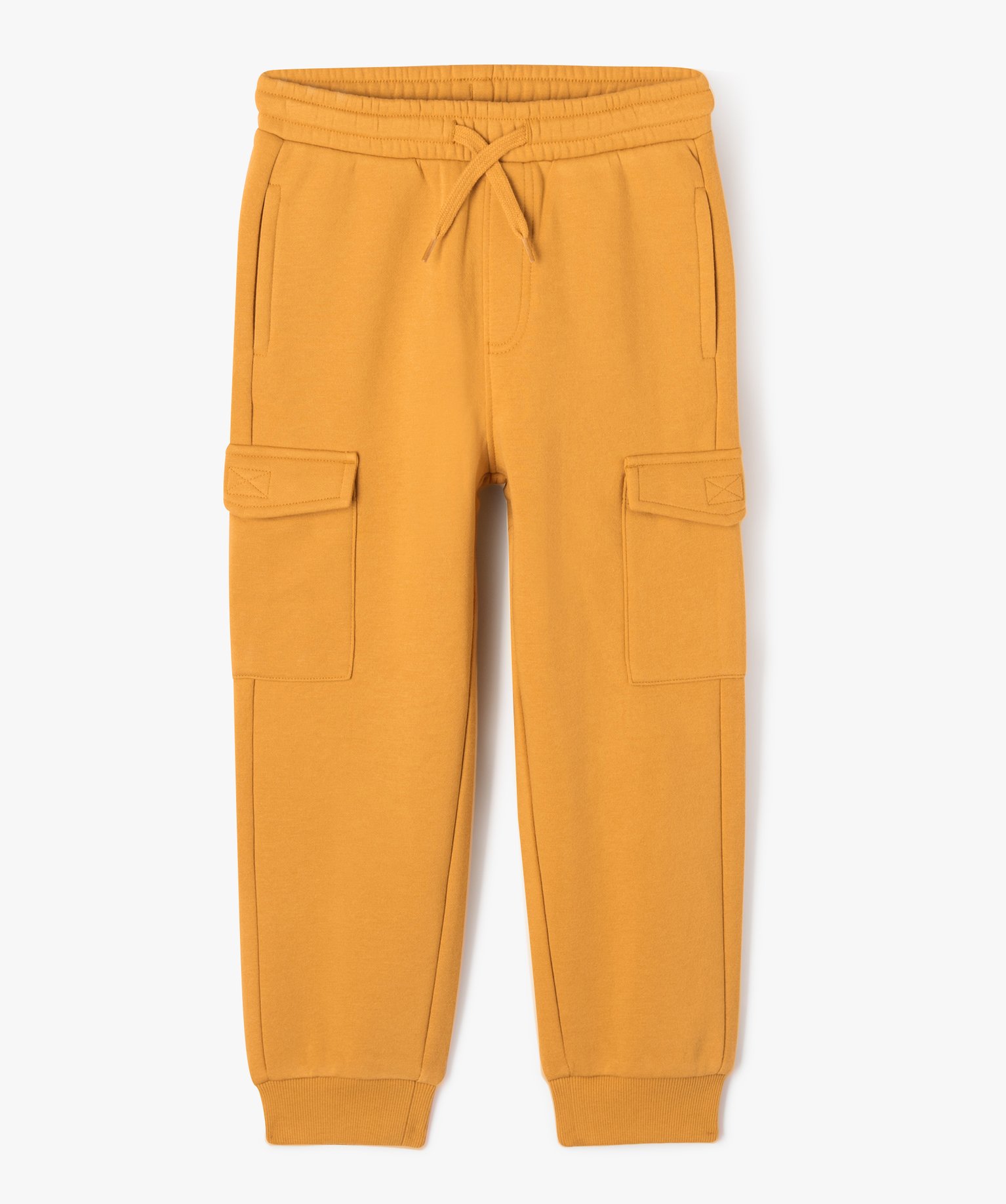 Pantalon de jogging molletonné avec poches à rabat Garçon marine | GEMO
